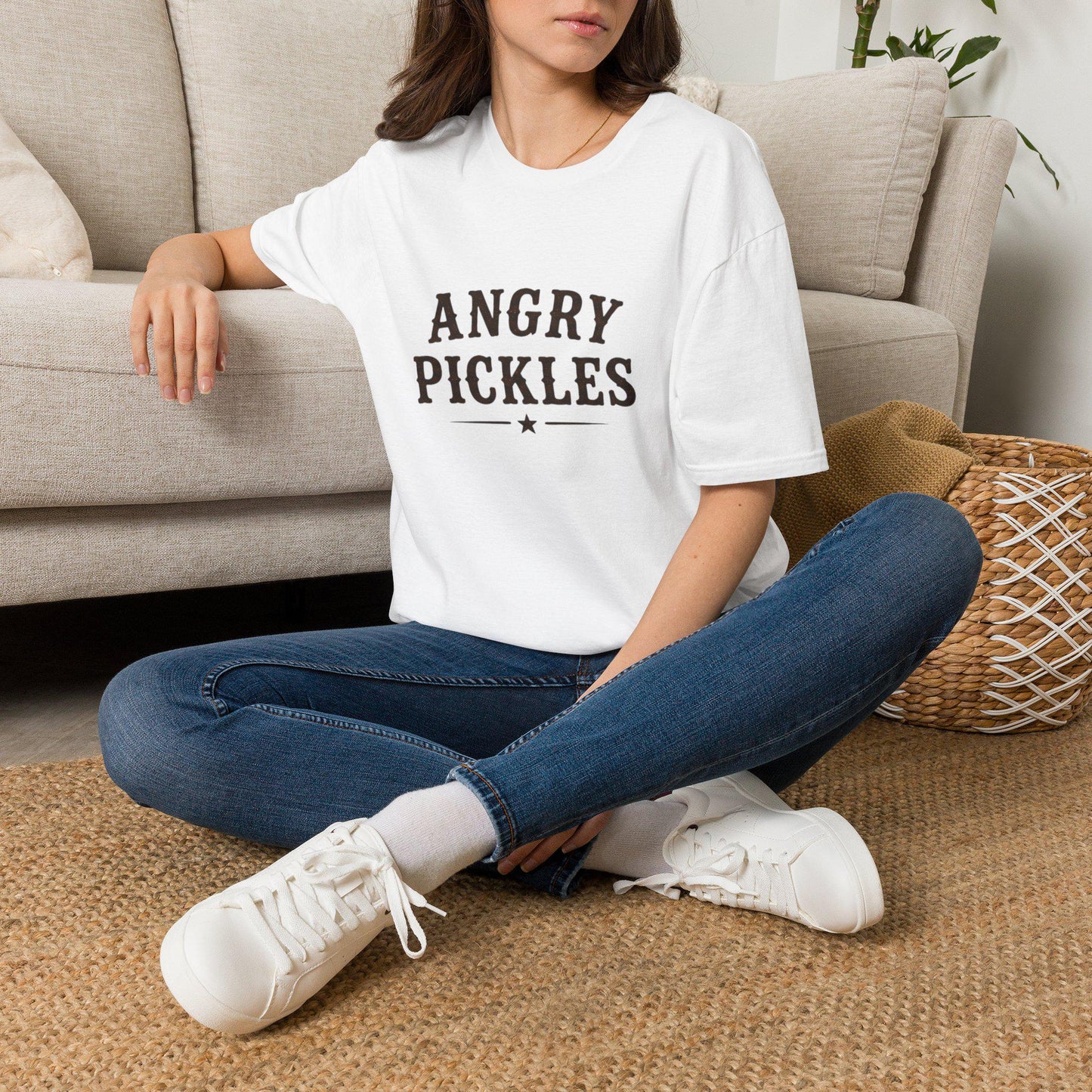 Angry Pickles T-Shirt | Retro Typography Pickle Humor