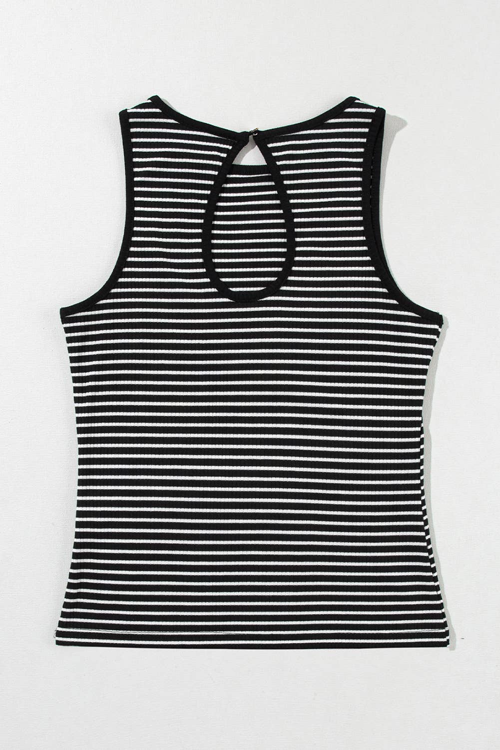 Striped Ribbed Sleeveless Top