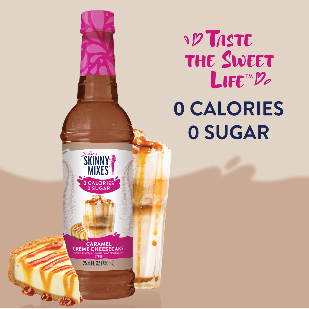 Sugar Free Caramel Creme Cheesecake Syrup - Jordan's Skinny Mixes