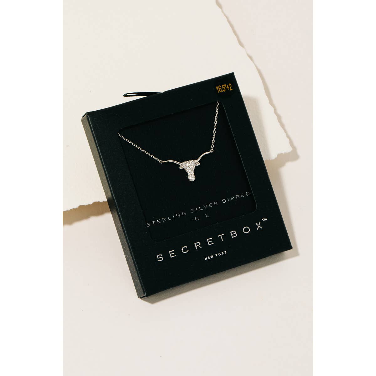 Secret Box Stud Bull Head Necklace