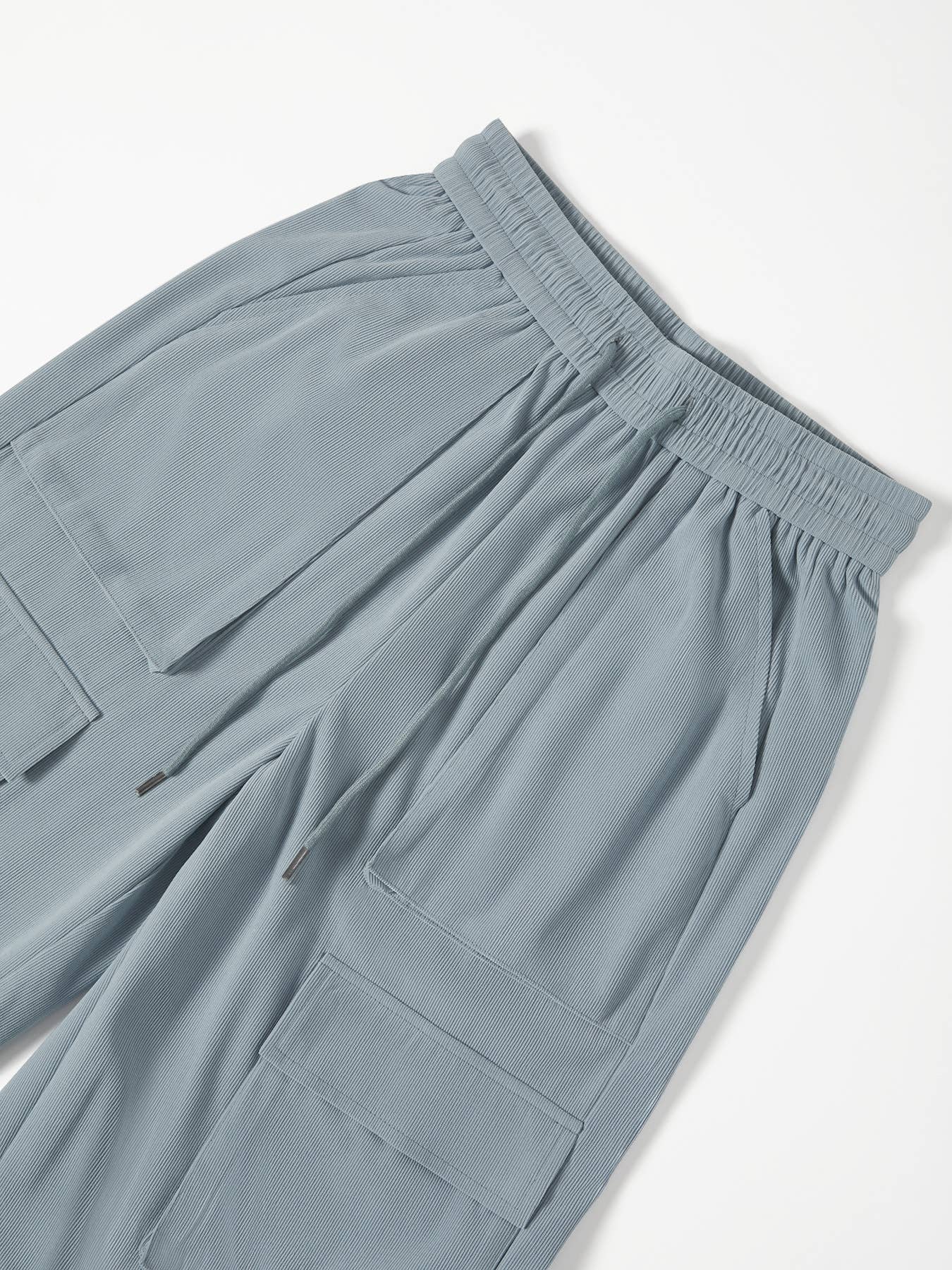 Corduroy pants: HazeBlue/S
