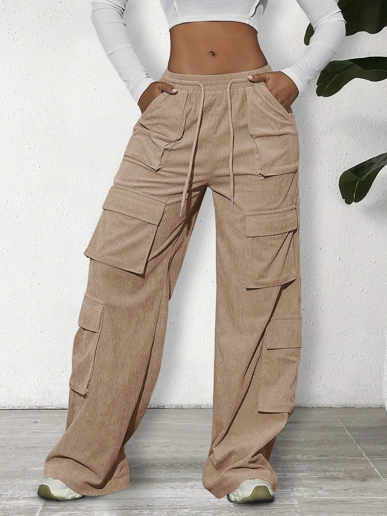 Corduroy pants: HazeBlue/S