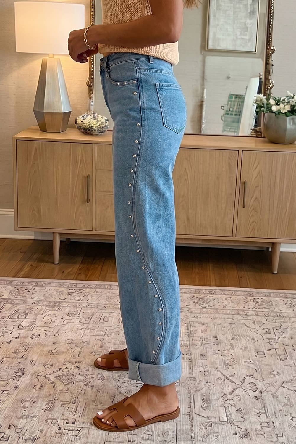 Rivet Detail Jeans