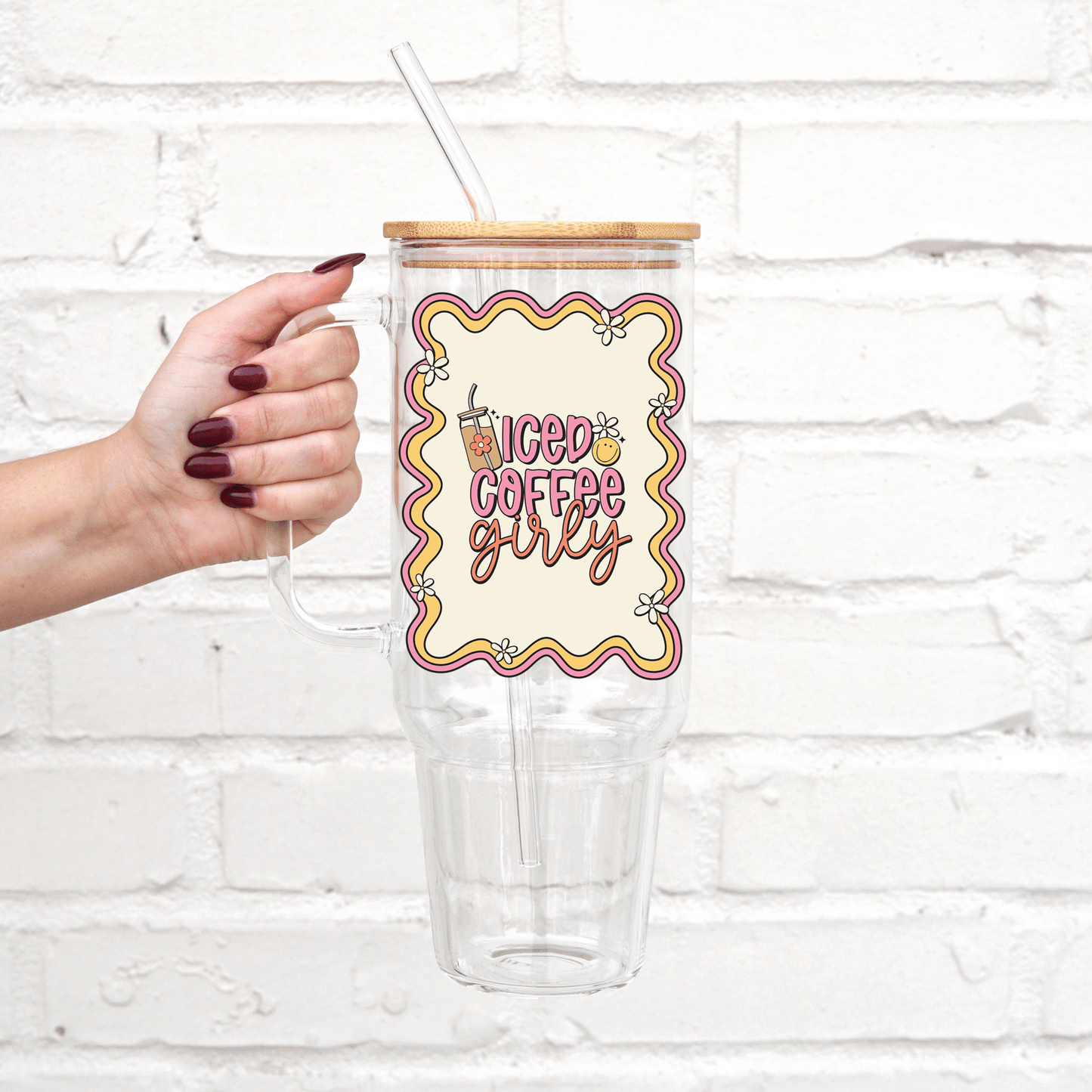 Iced Coffee Girly 40oz Sip-Sip Hooray! -