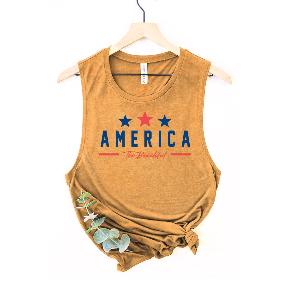 HRTandLUV - AMERICA MINERAL GRAPHIC TANK TOP: MINERAL SCARLETTE RED / L