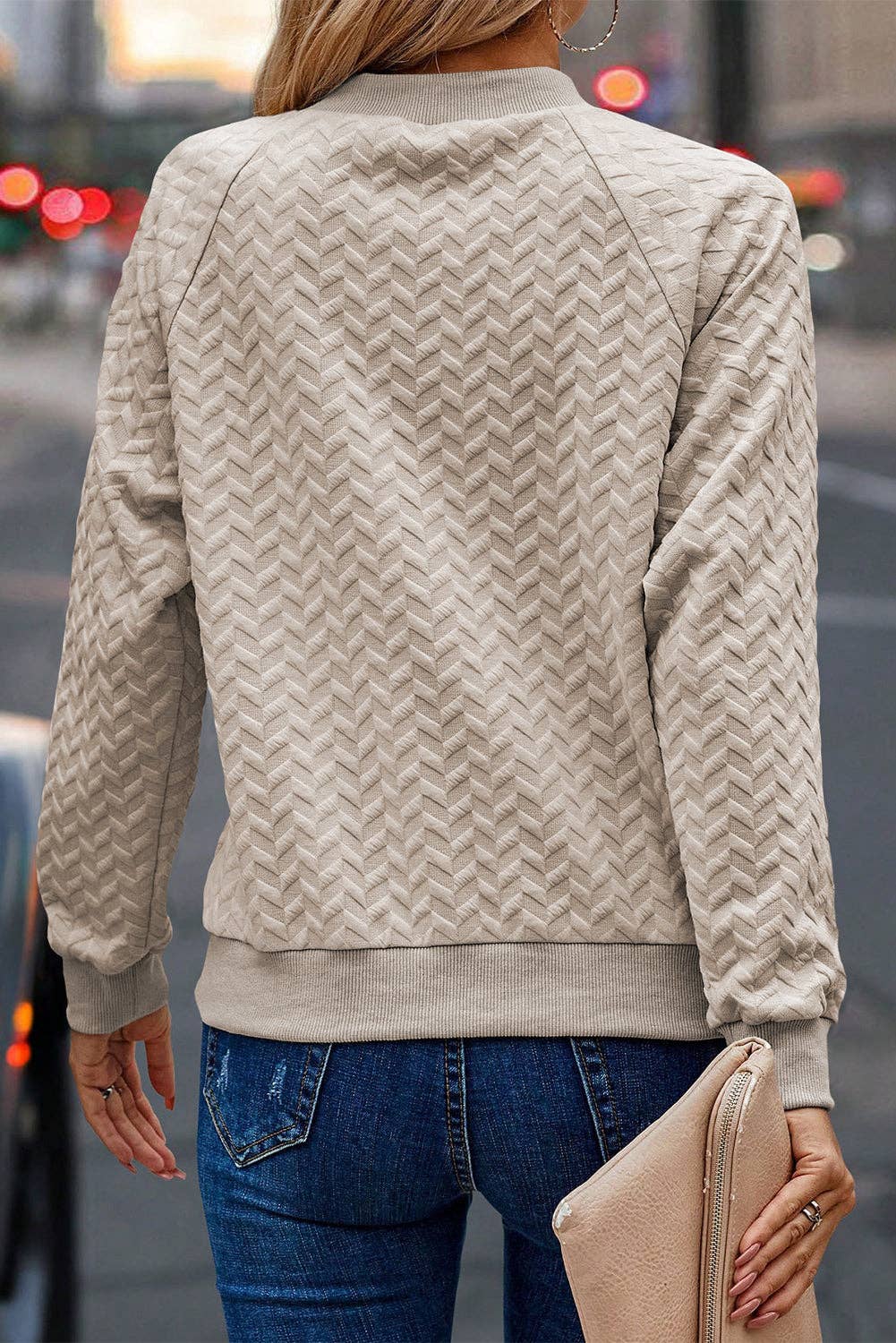 Textured Sweatshirt: S