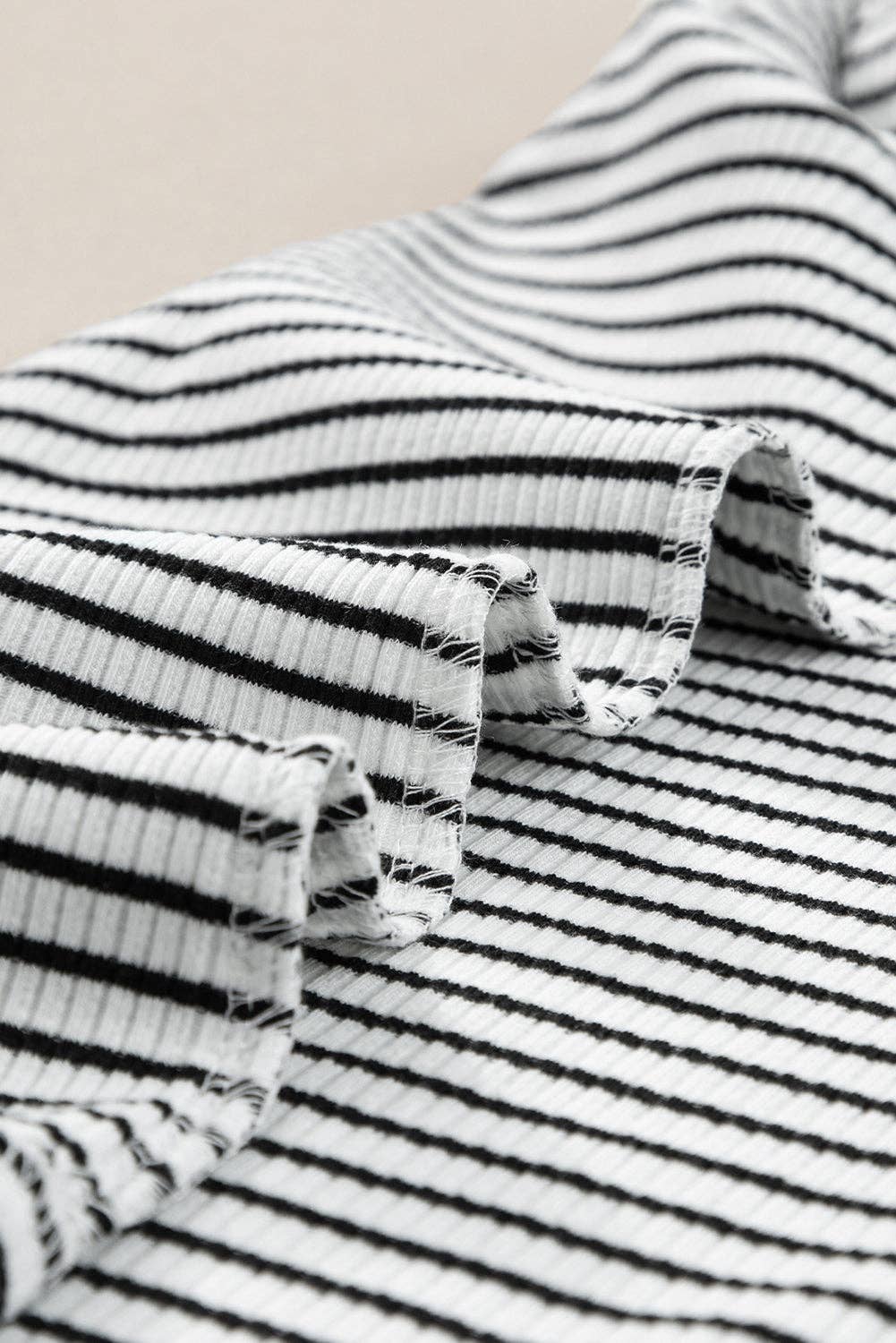 Striped Ribbed Sleeveless Top