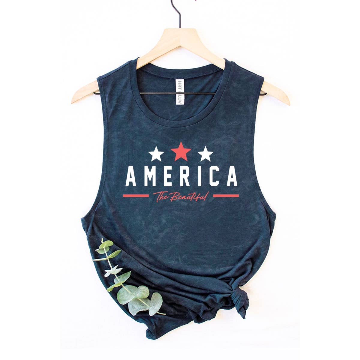 HRTandLUV - AMERICA MINERAL GRAPHIC TANK TOP: MINERAL SCARLETTE RED / M