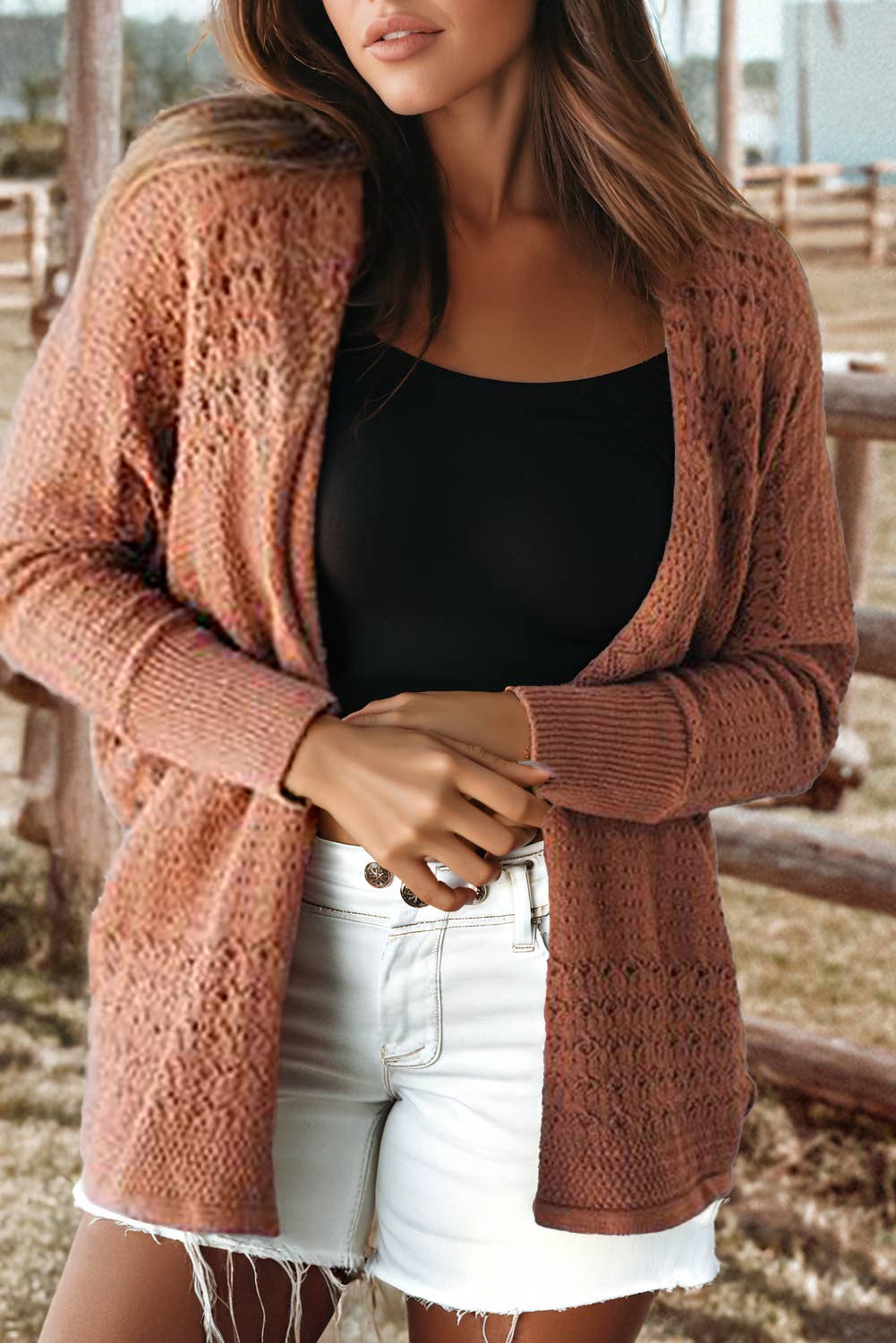 Knit Open Front Cardigan