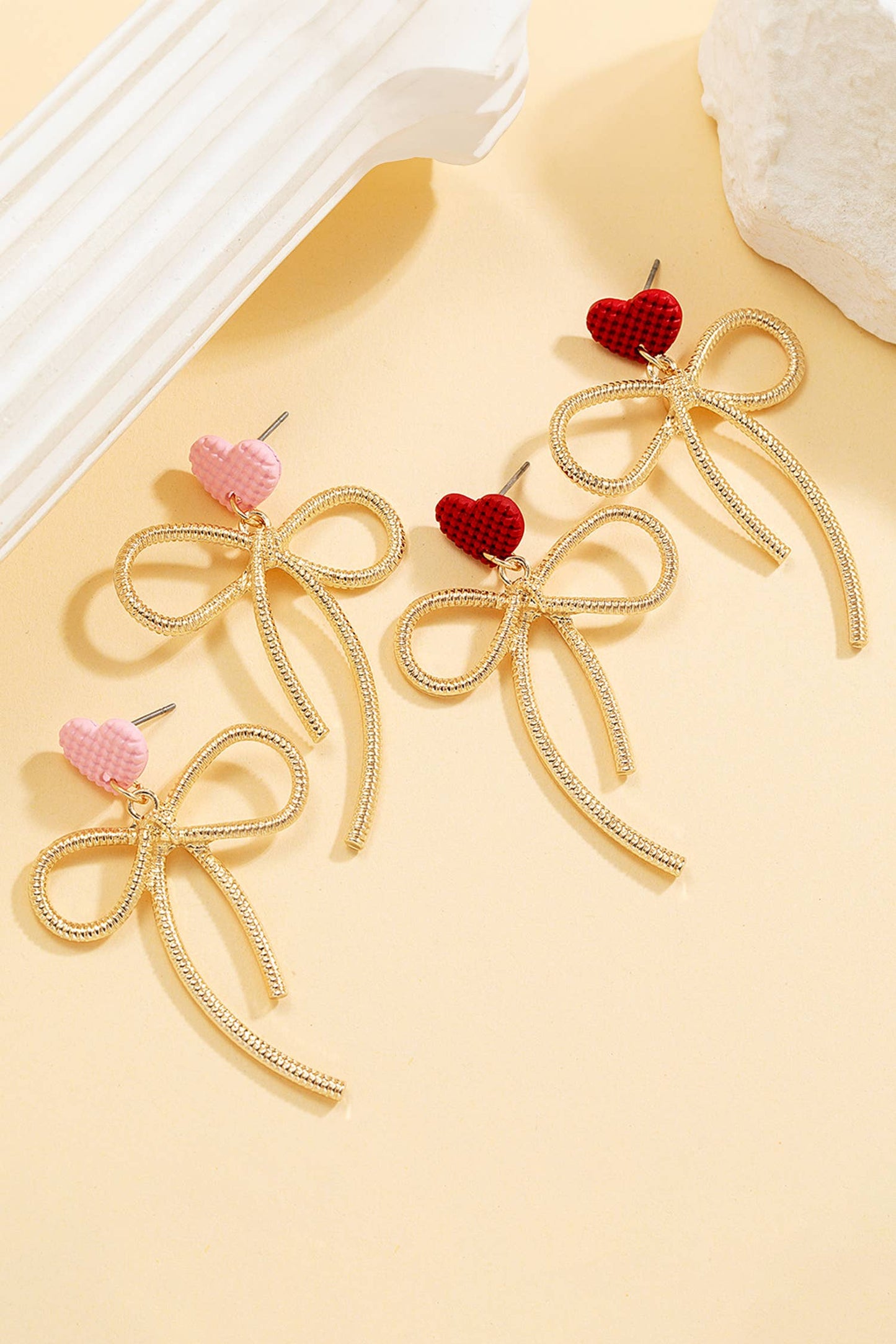 Heart Stud Gold Earrings