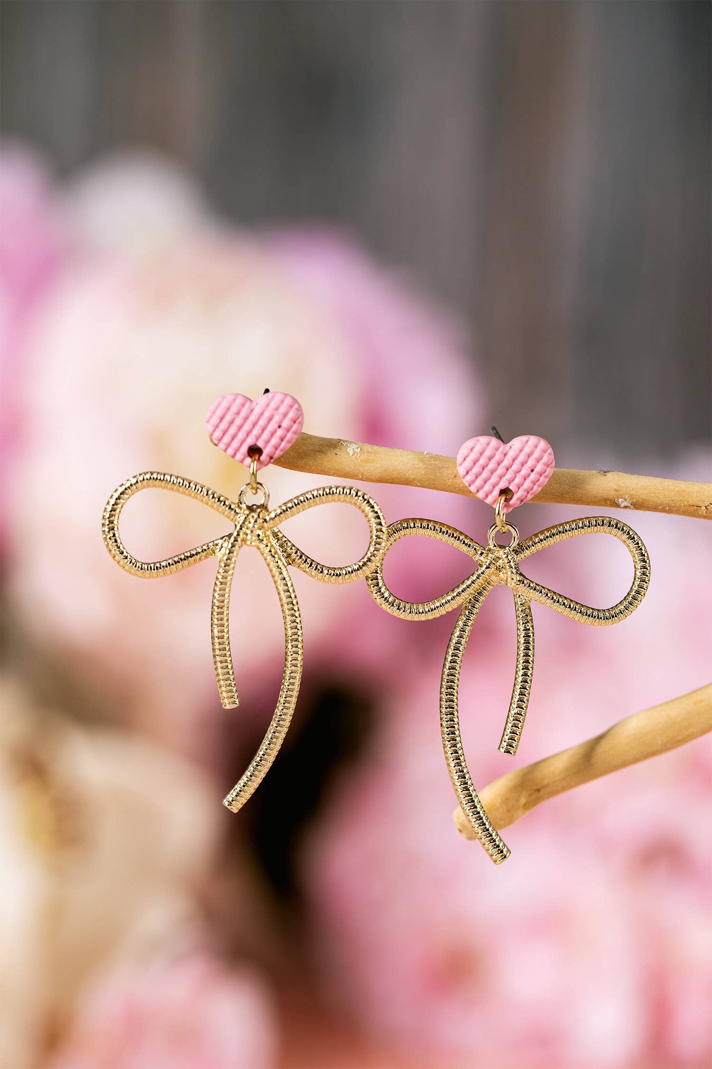Heart Stud Gold Earrings