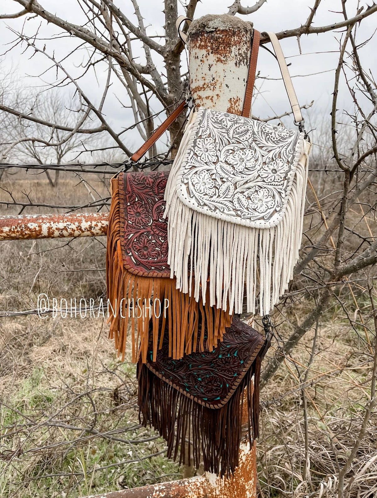 THE LEXIE CROSSBODY - BROWN + TURQUOISE