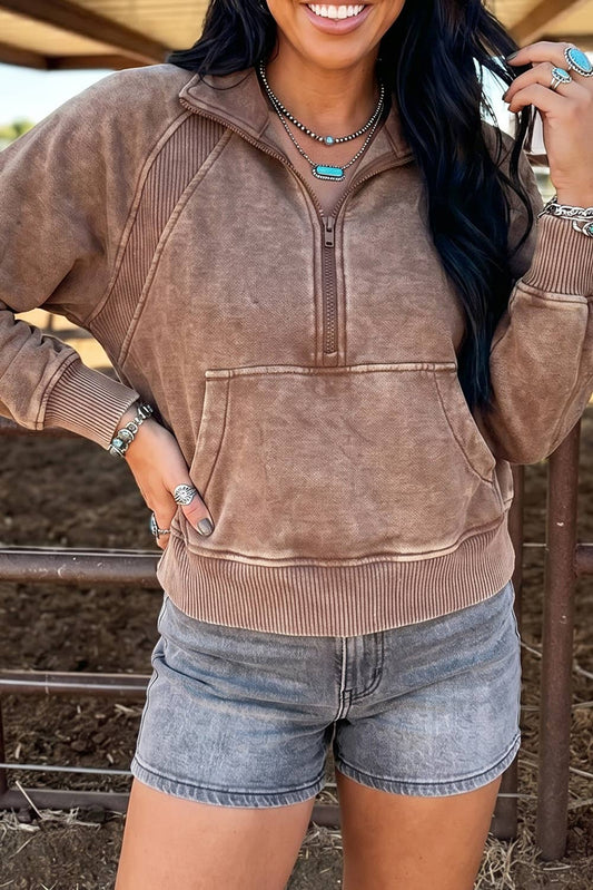 Vintage Half-Zip Sweatshirt