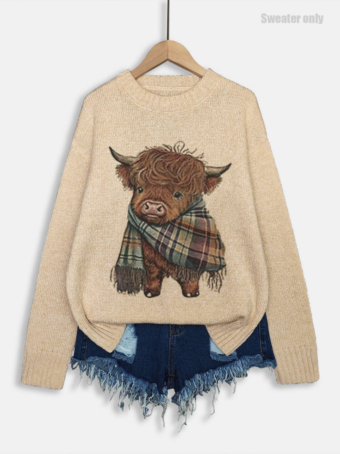 Highland Cow Sweater:S