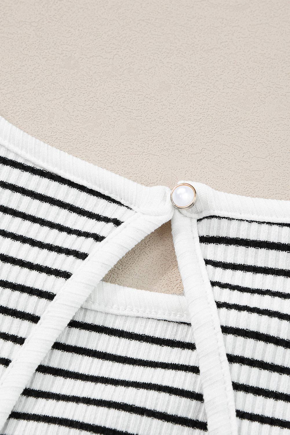 Striped Ribbed Sleeveless Top