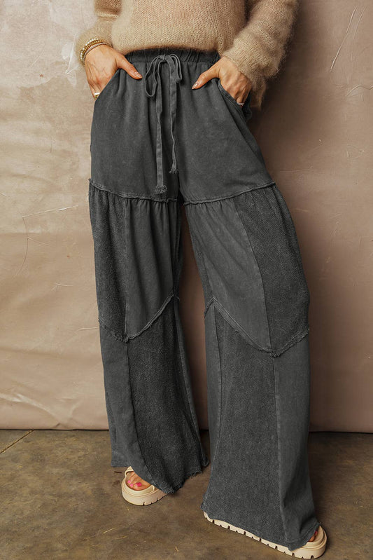 Mineral Wash Tiered Wide Leg