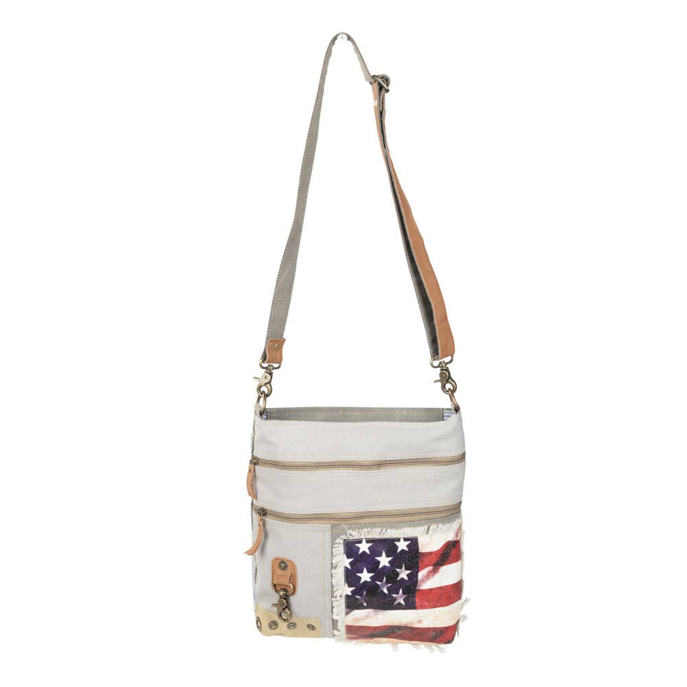 Clea Ray Canvas Bags & Clothing - American Flag Crossbody