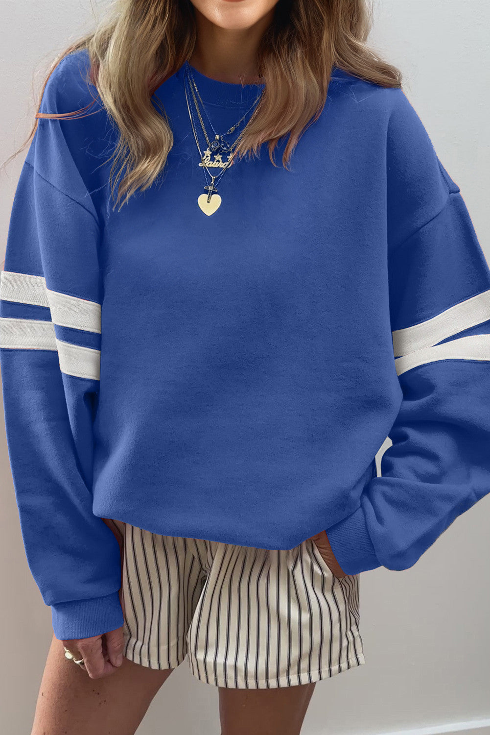 Varsity Stripe Sweatshirt *MULTIPLE COLORS* RTS