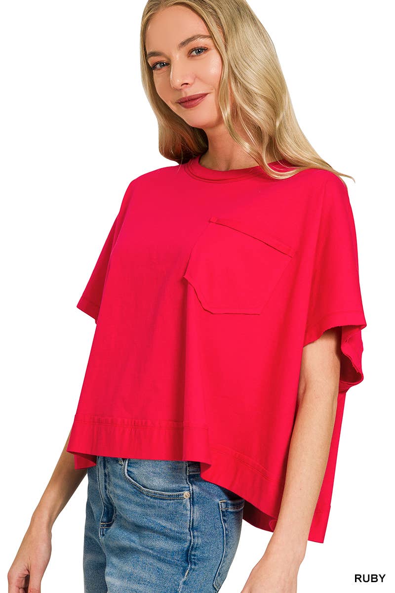 Exposed Seam Boxy Top