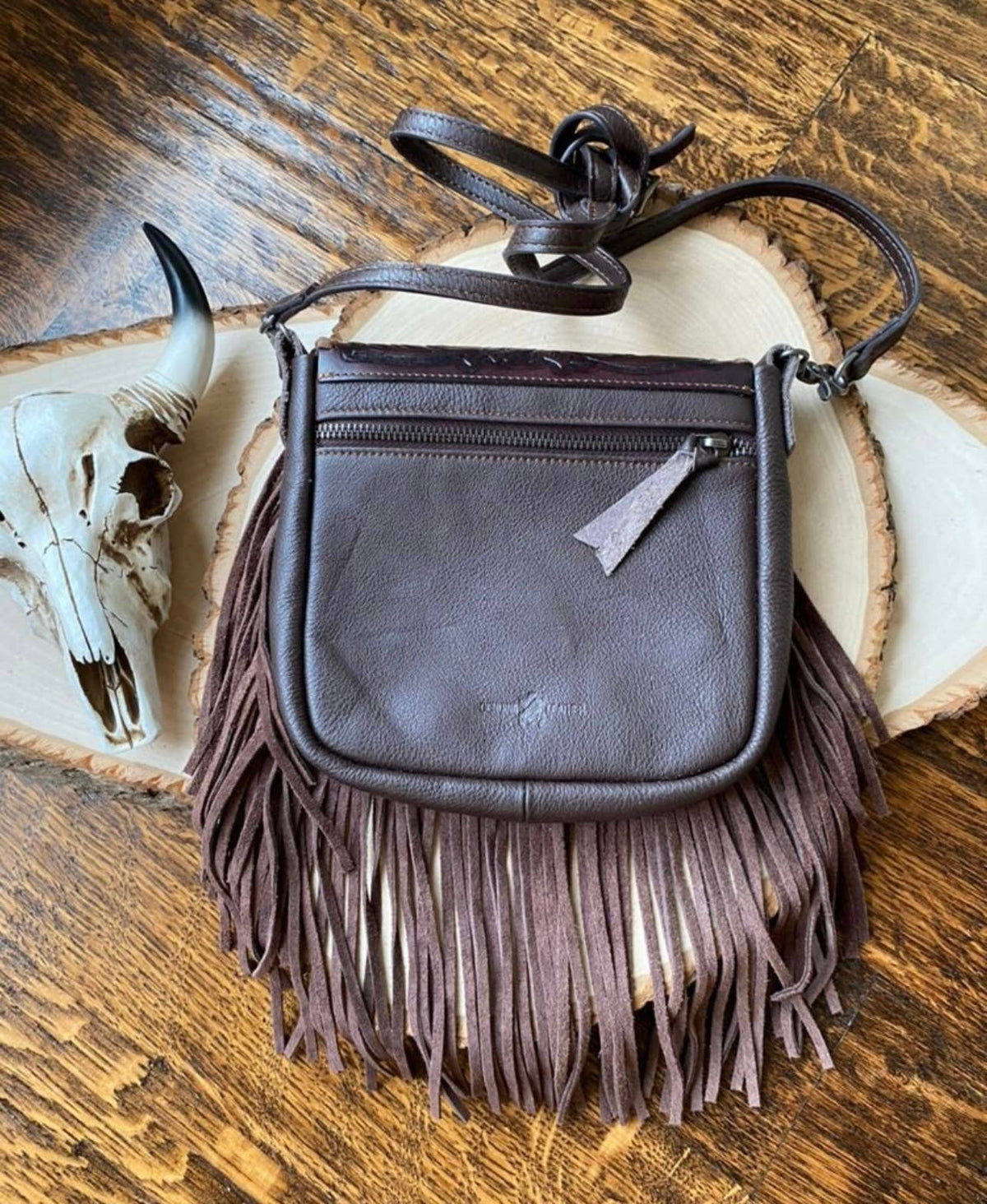 THE LEXIE CROSSBODY - BROWN + TURQUOISE