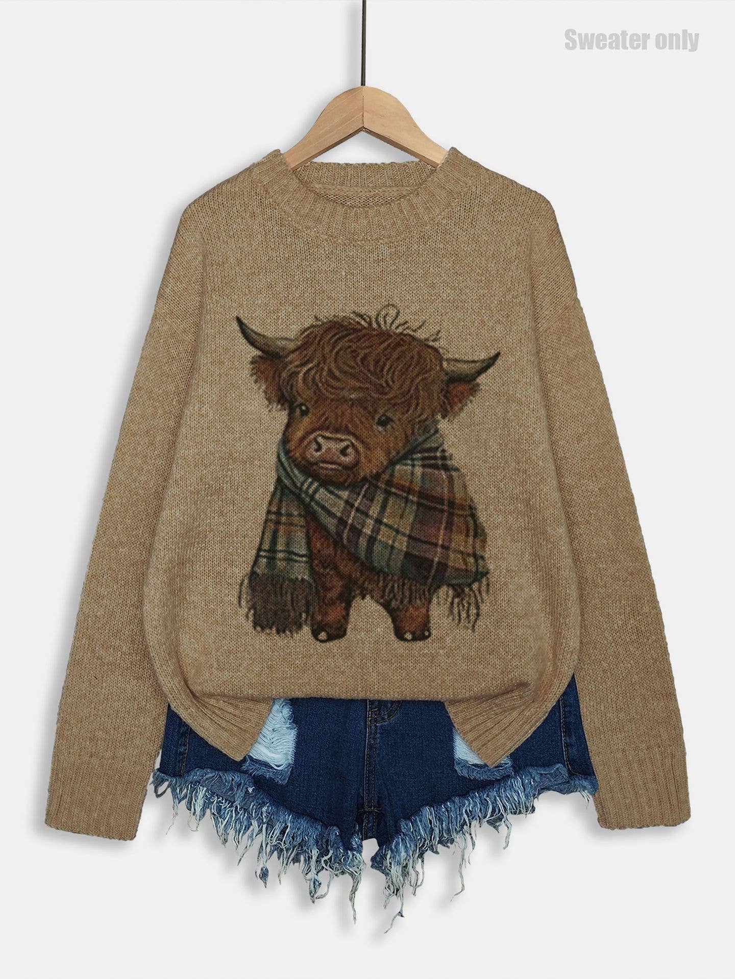 Highland Cow Sweater:S