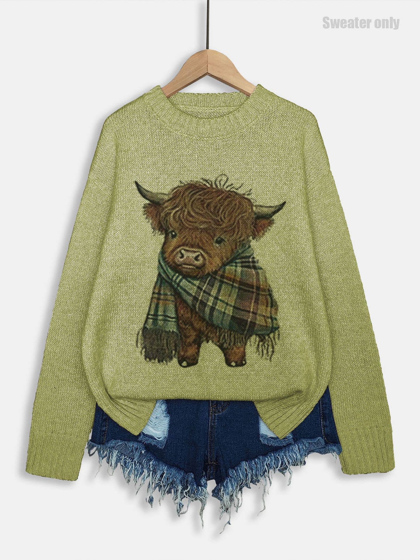 Highland Cow Sweater:S