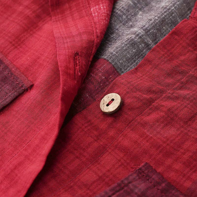 Plaid Long Dress / M