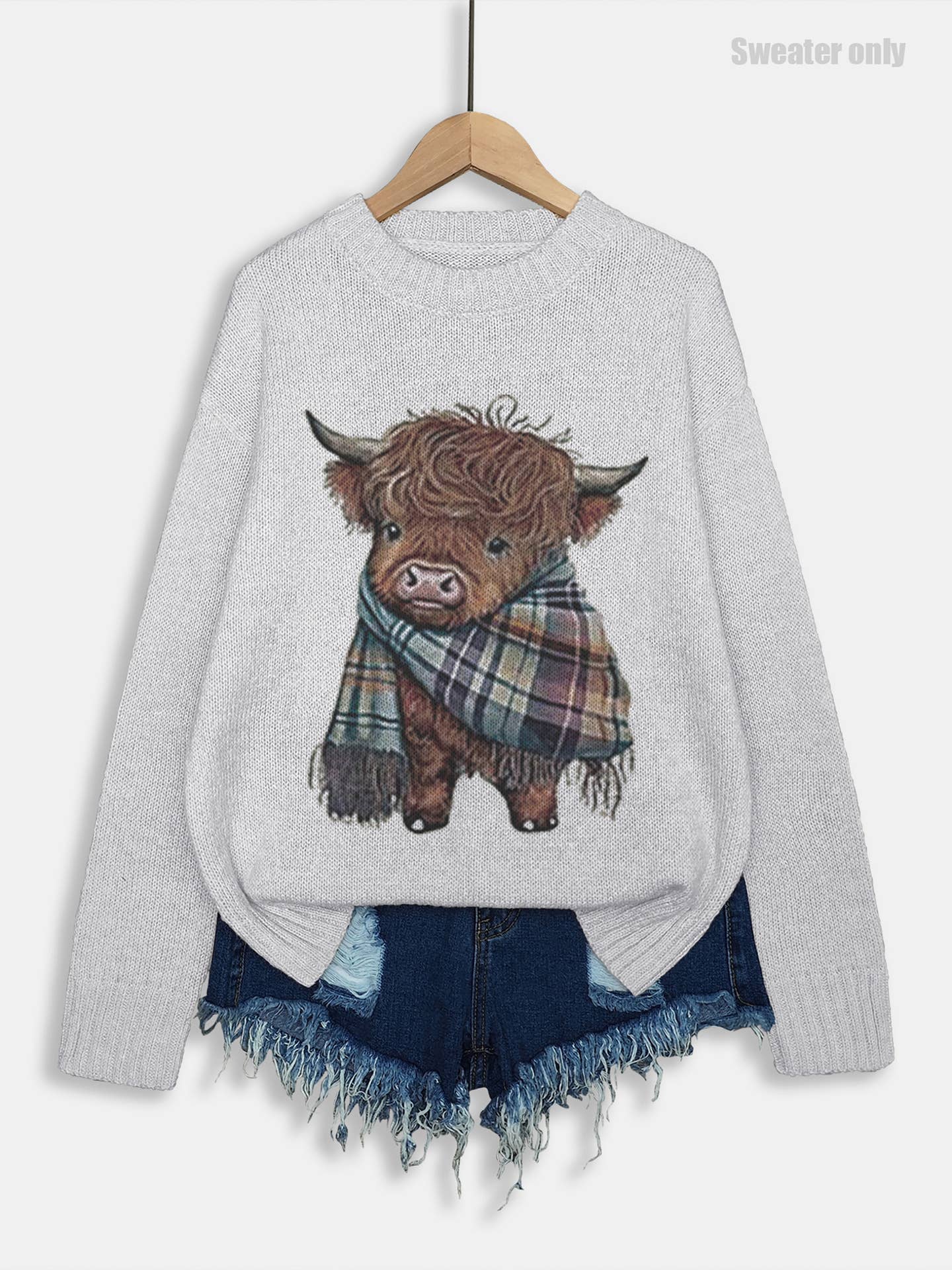 Highland Cow Sweater:S