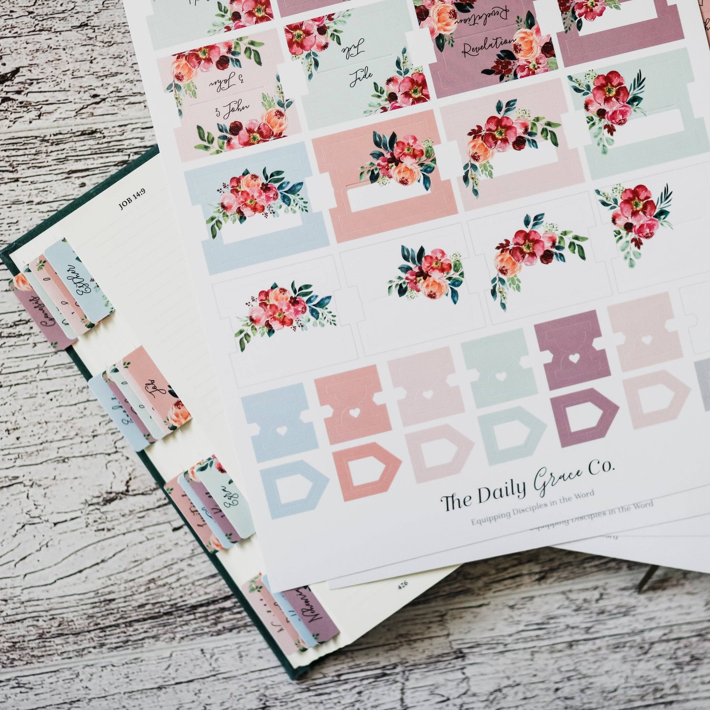 The Daily Grace Co - Floral Bible Tabs