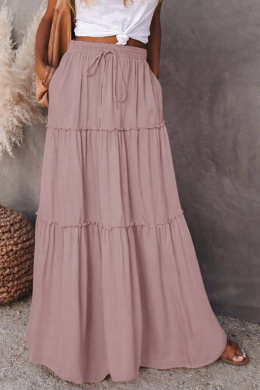 Boho Tiered Maxi Skirt