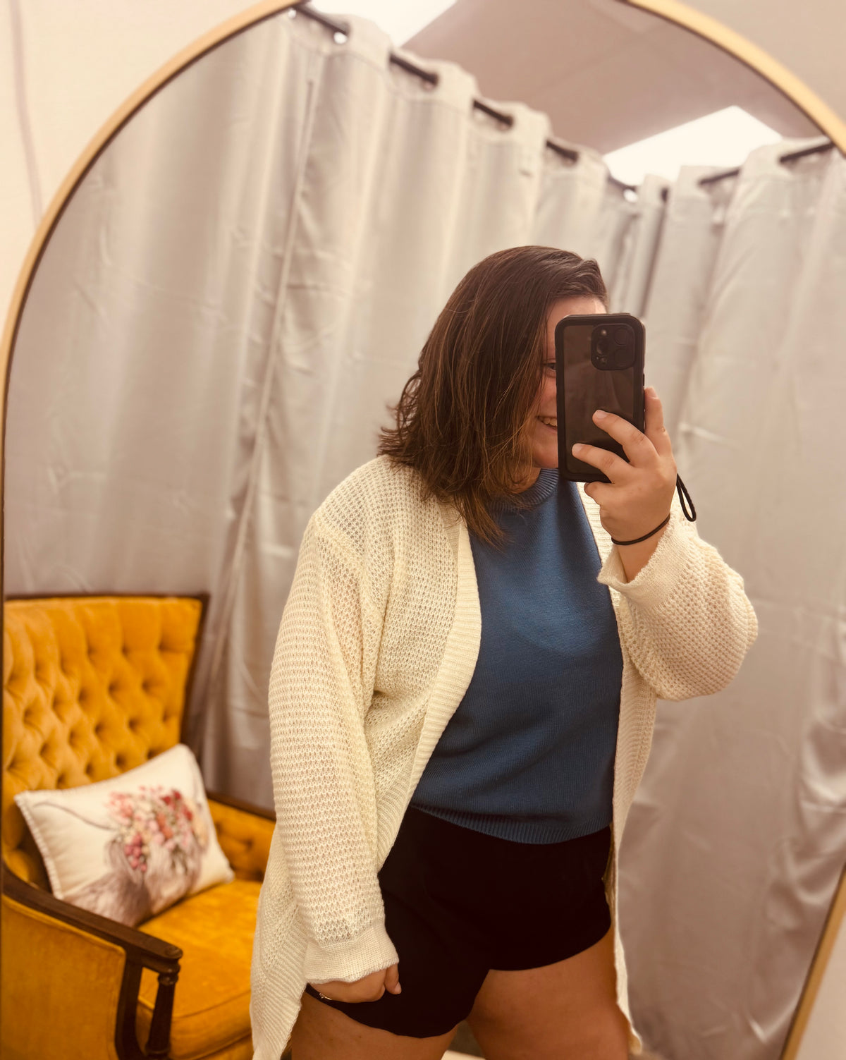 Loose Long Woven Cardigan