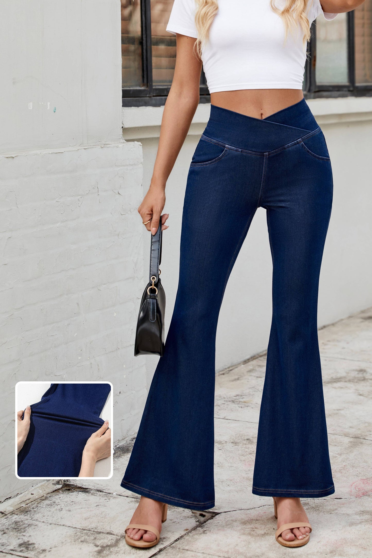 Crossed Flare Jeans
