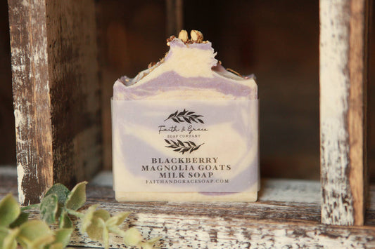 Blackberry Magnolia Goat Milk Cold Process Bar Soap 4 oz.