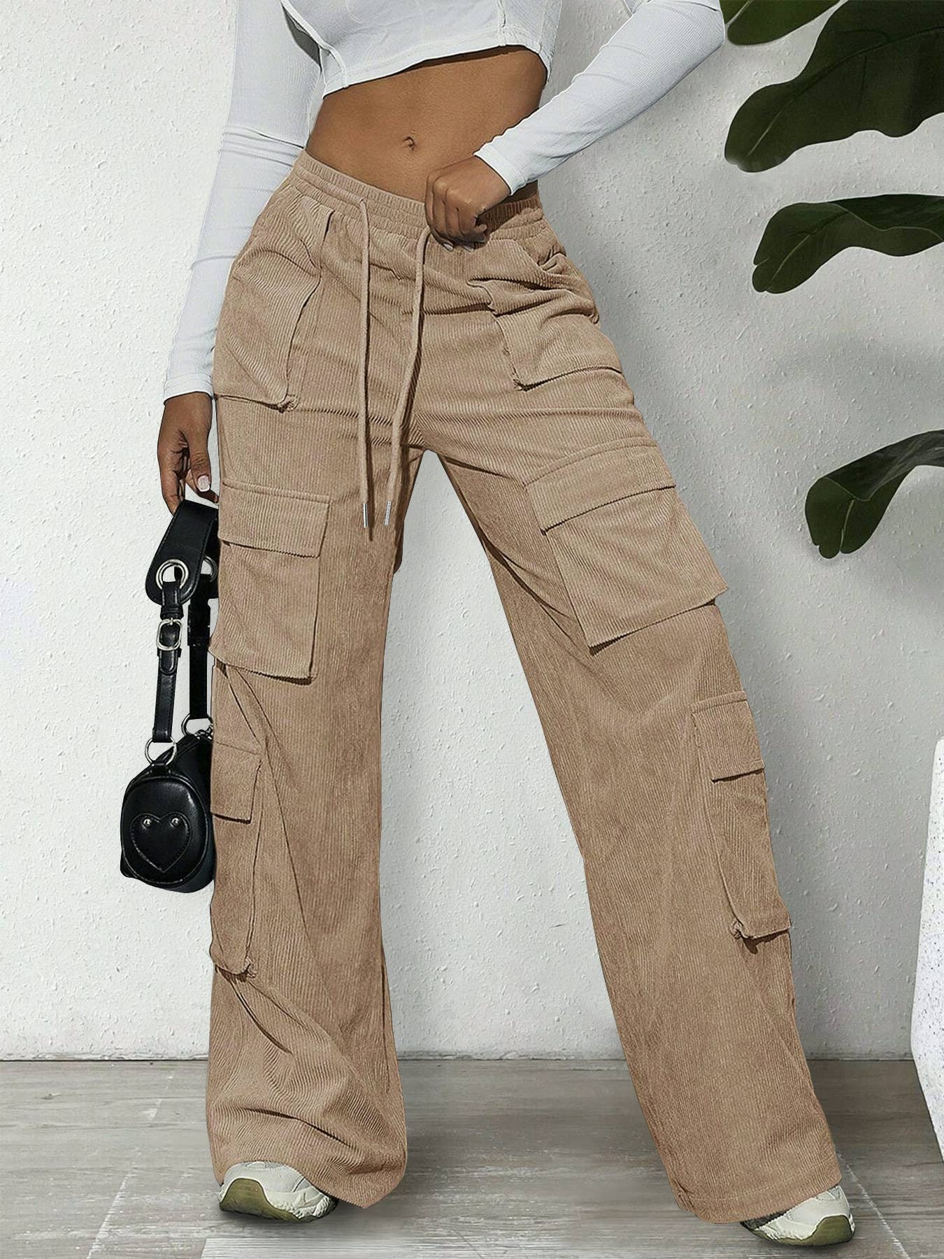 Corduroy pants: HazeBlue/S