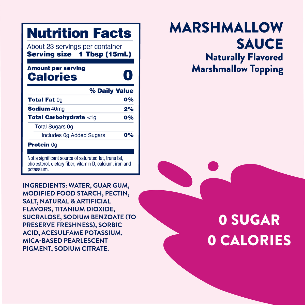 Sugar Free Marshmallow Sauce - Jordan's Skinny Mixes