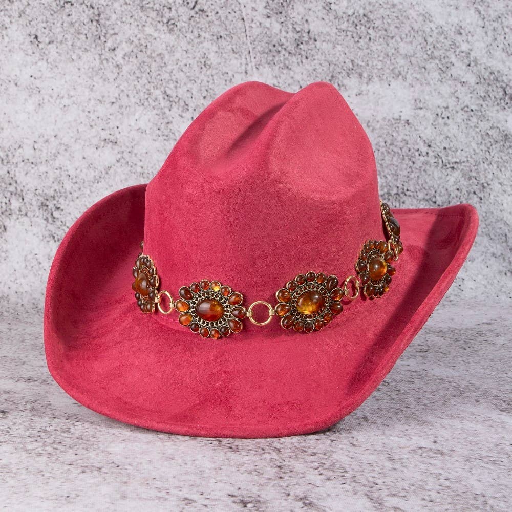 Amber Concho Chain Cowboy Hat