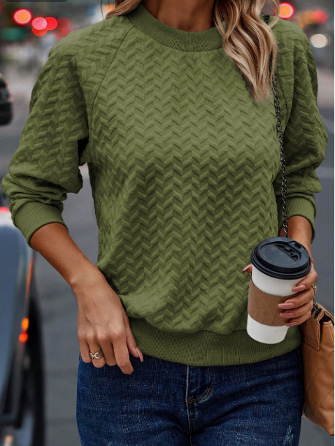 Textured Sweatshirt: S