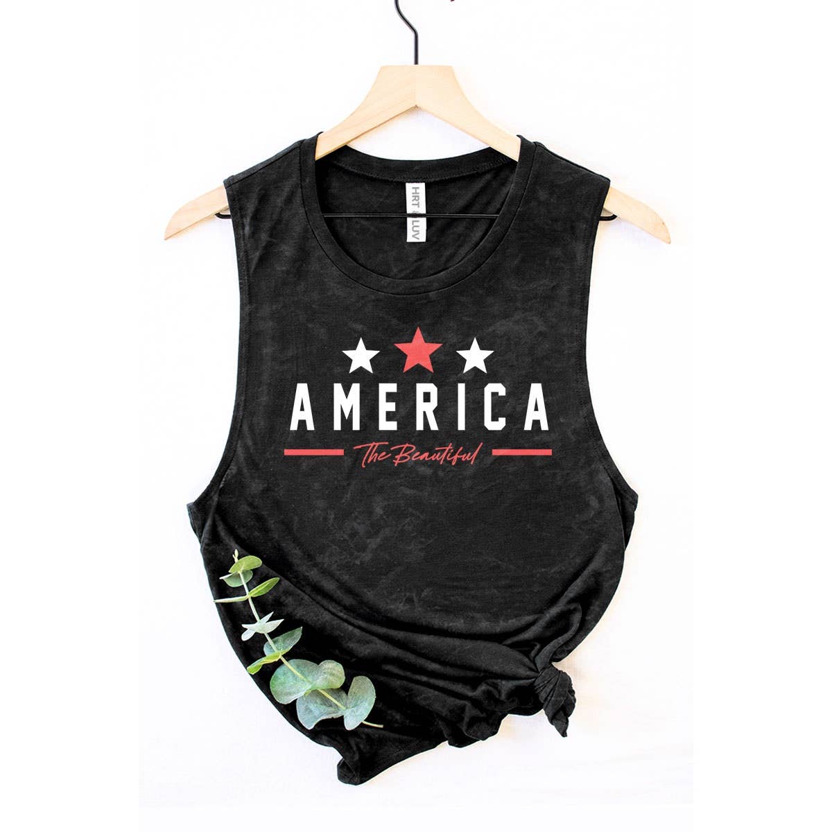 HRTandLUV - AMERICA MINERAL GRAPHIC TANK TOP: MINERAL SCARLETTE RED / XL