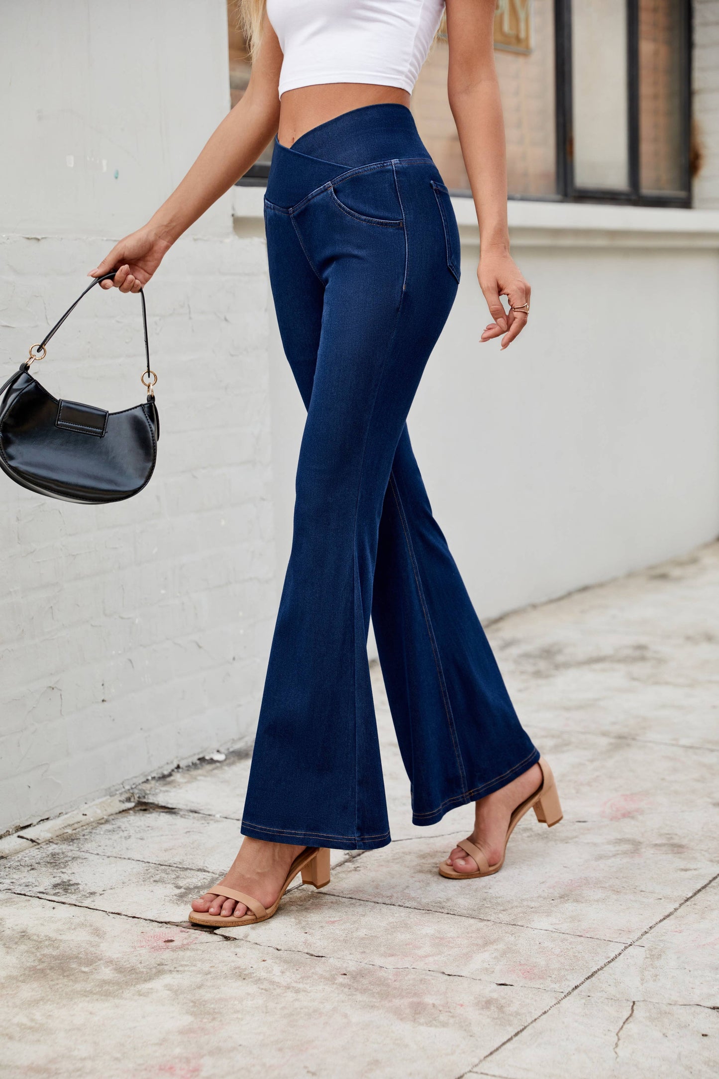 Crossed Flare Jeans