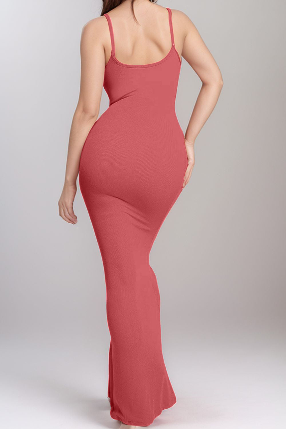 Built-In Shapewear Sleeveless Maxi Dress