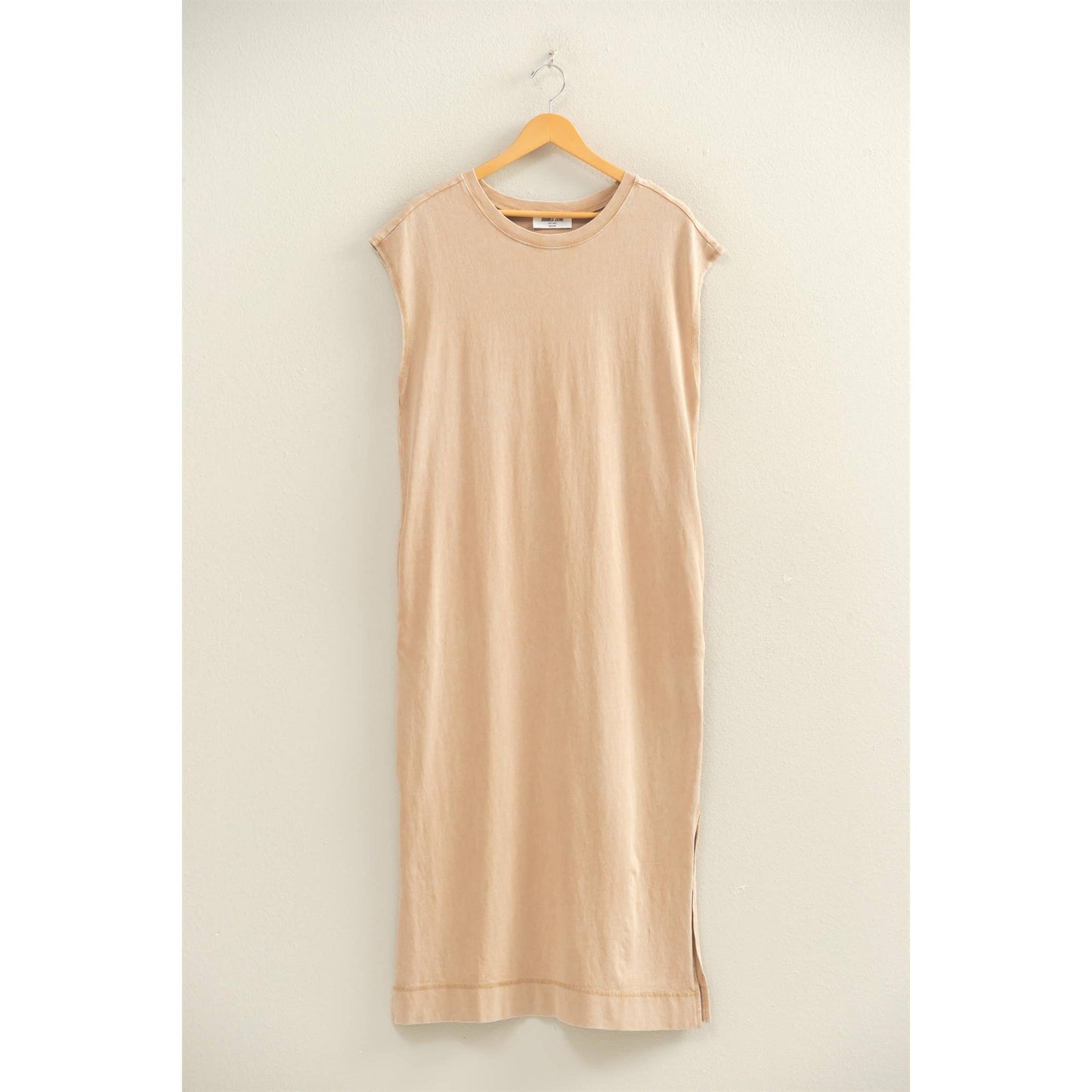 Mineral Wash Midi Dress DARK TAUPE