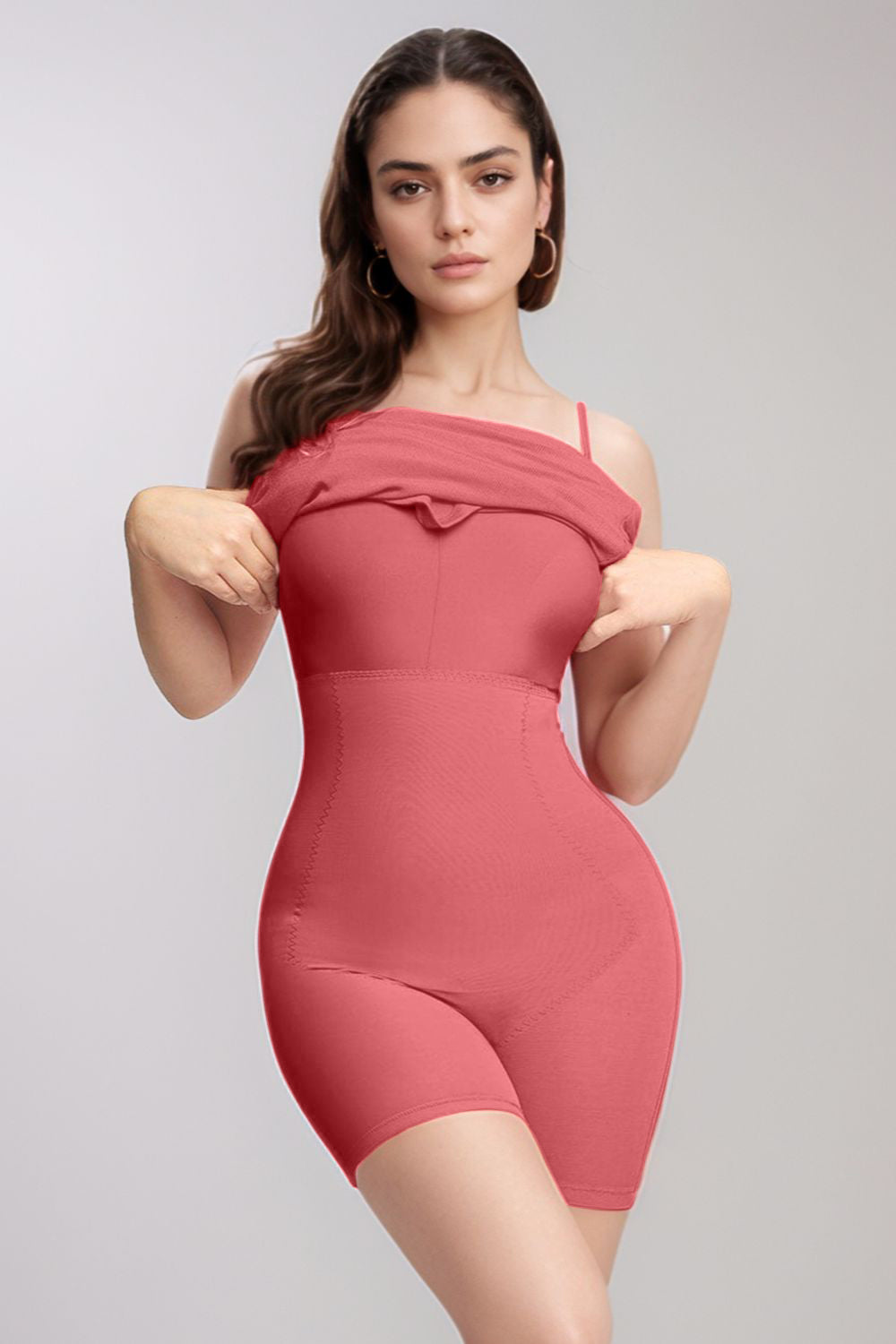 Built-In Shapewear Sleeveless Maxi Dress