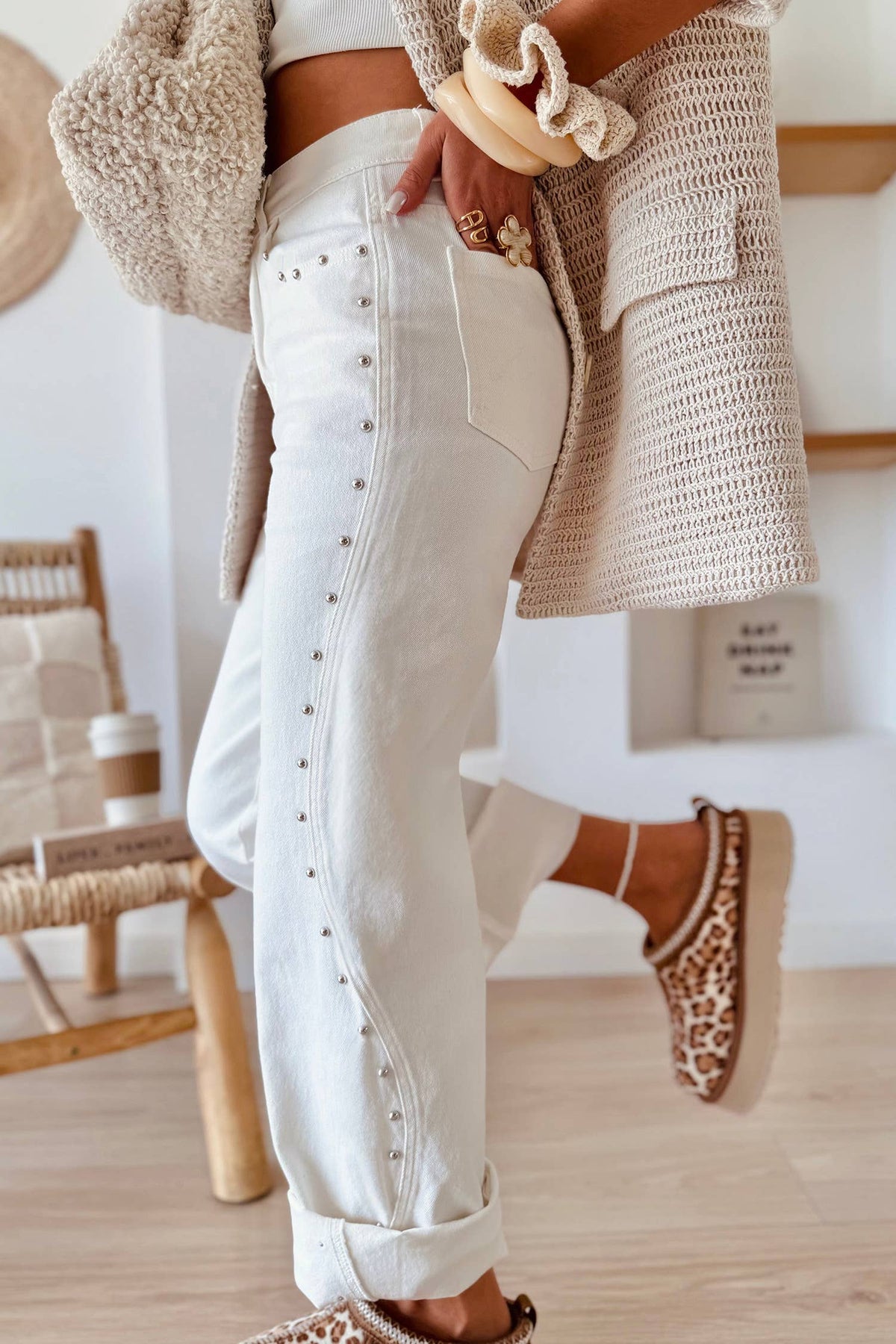 Rivet Detail Jeans
