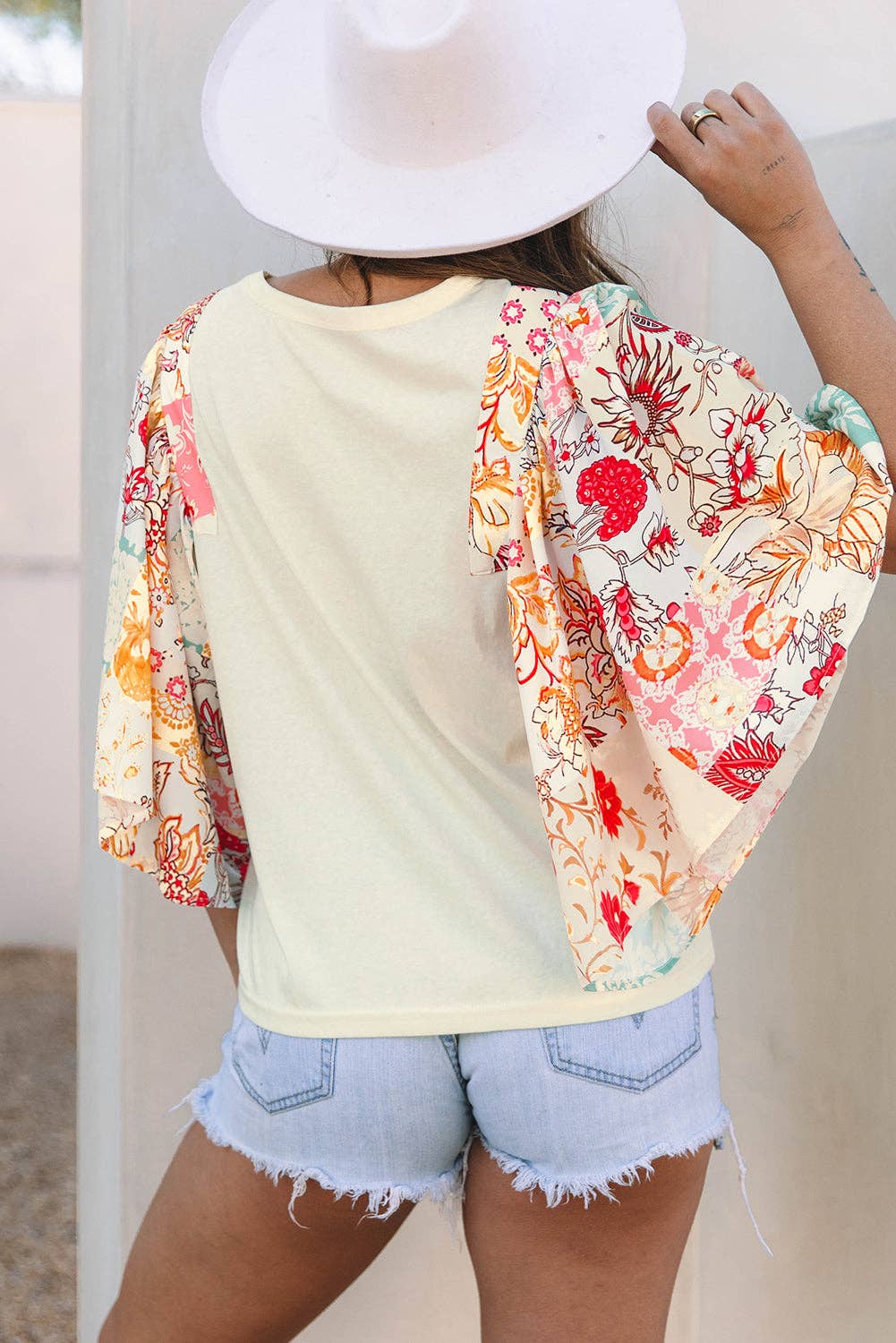 Boho Floral Sleeve Blouse
