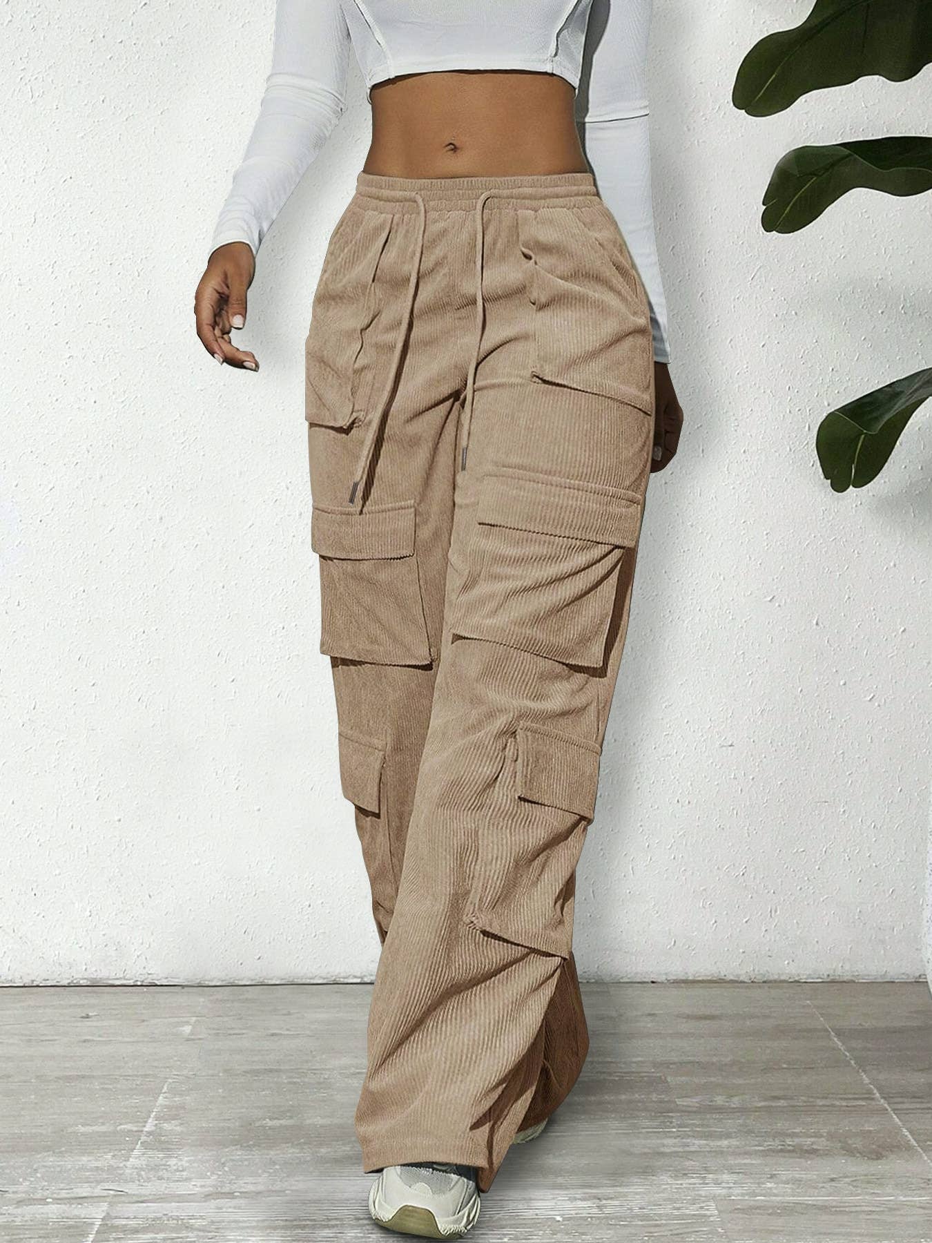 Corduroy pants: HazeBlue/S
