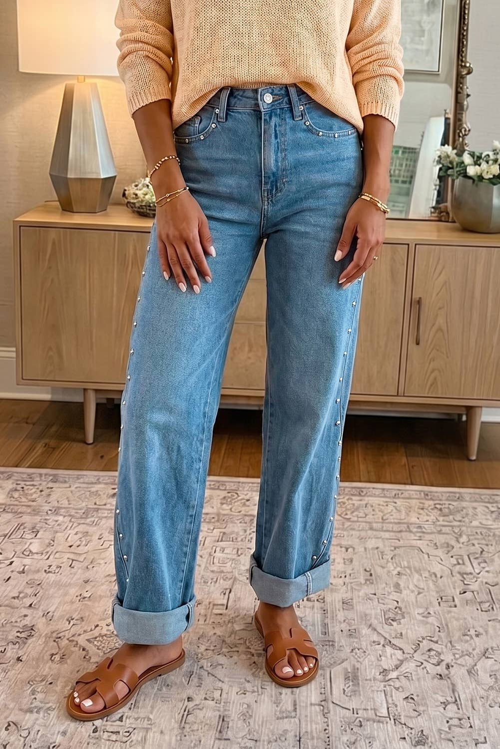 Rivet Detail Jeans