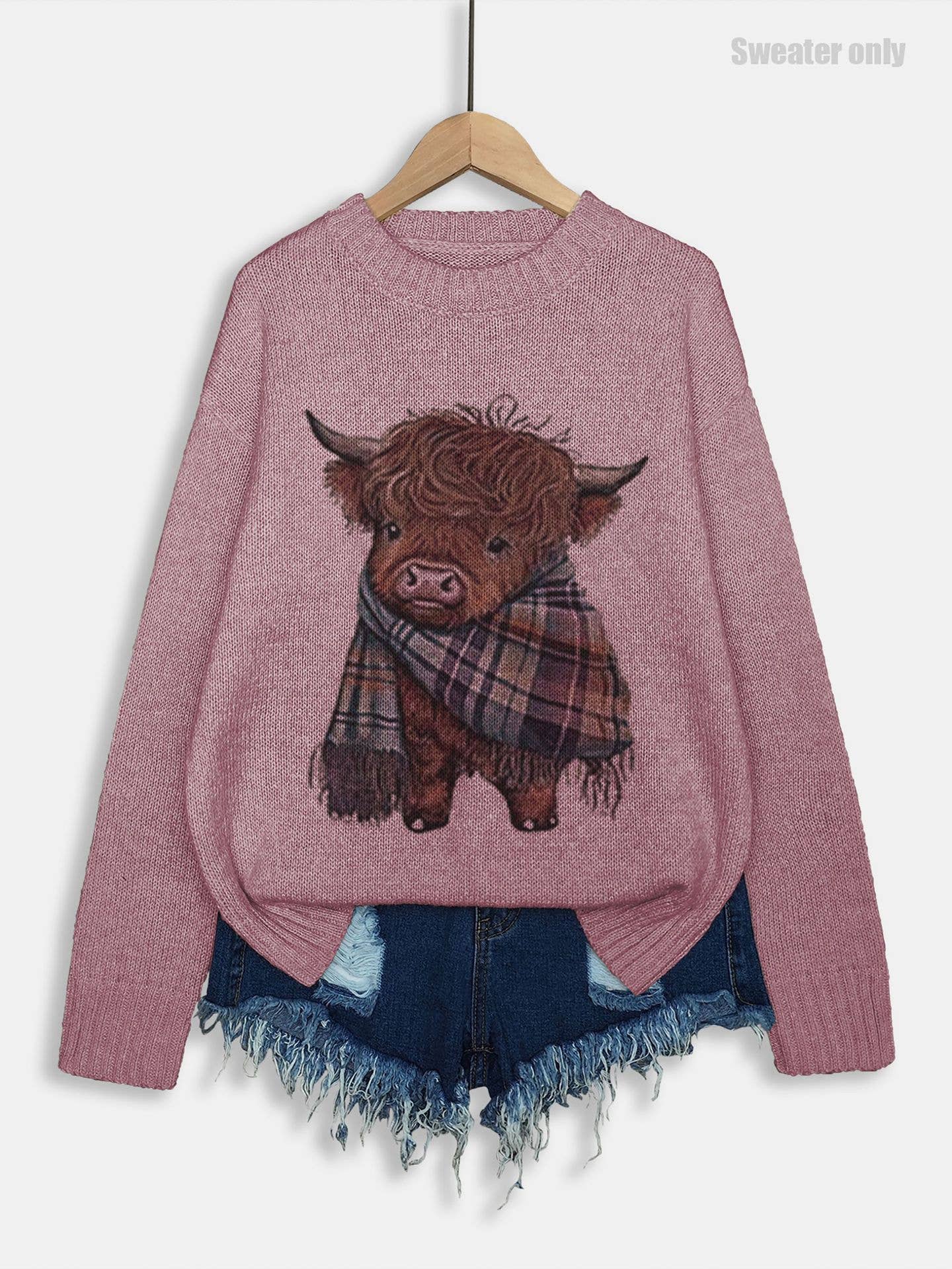 Highland Cow Sweater:S