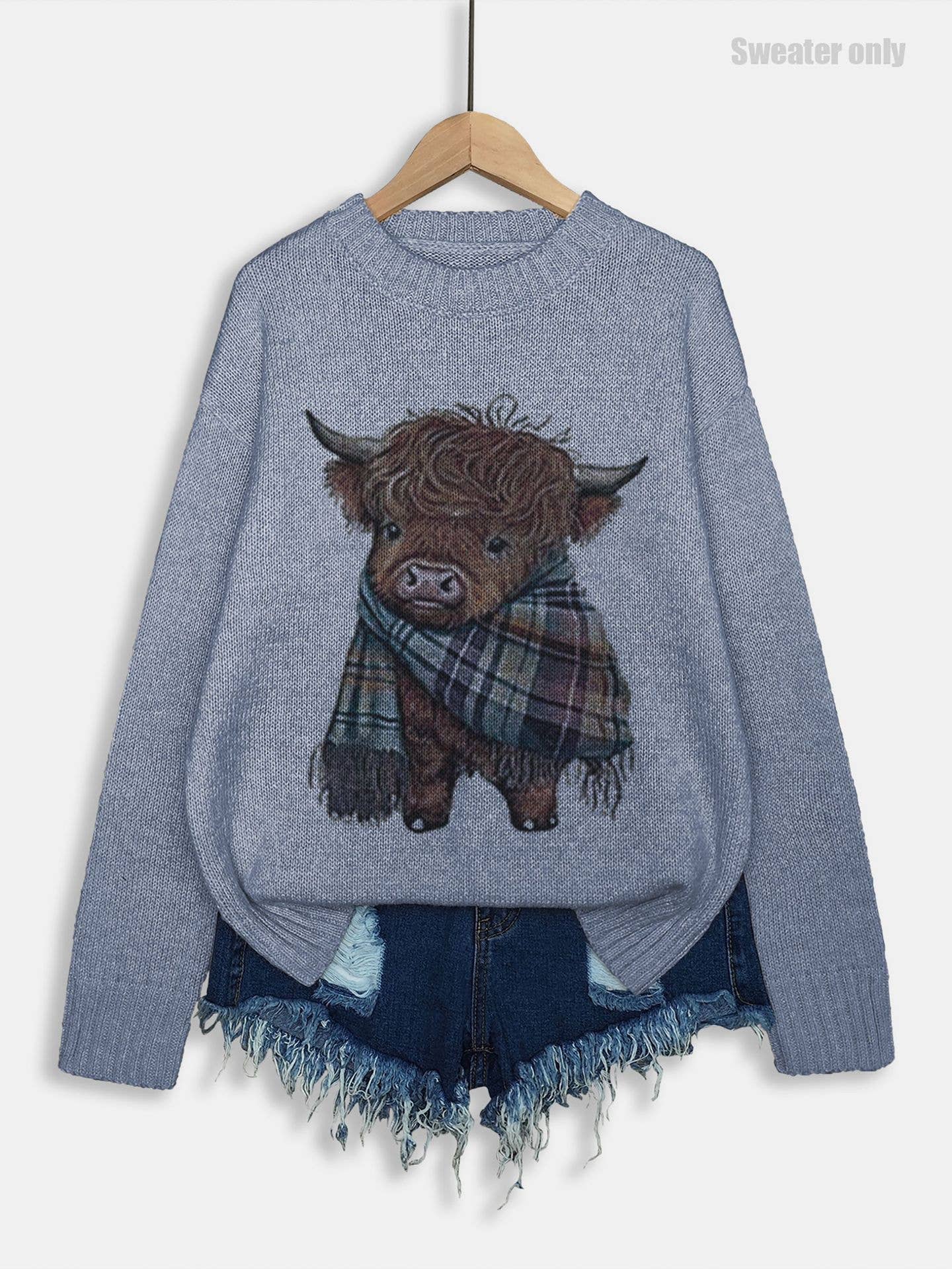 Highland Cow Sweater:S