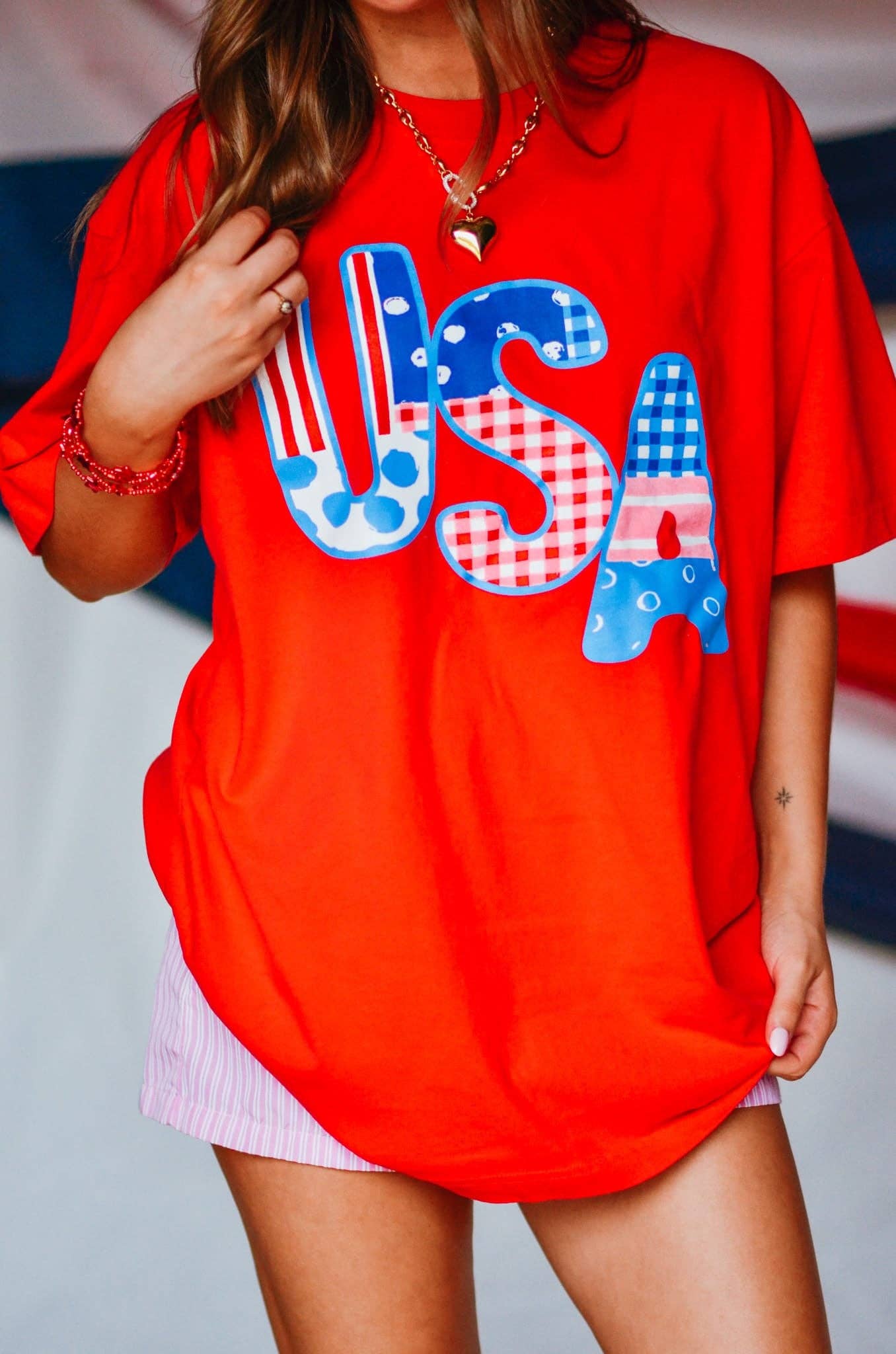 USA Patch Print Tee