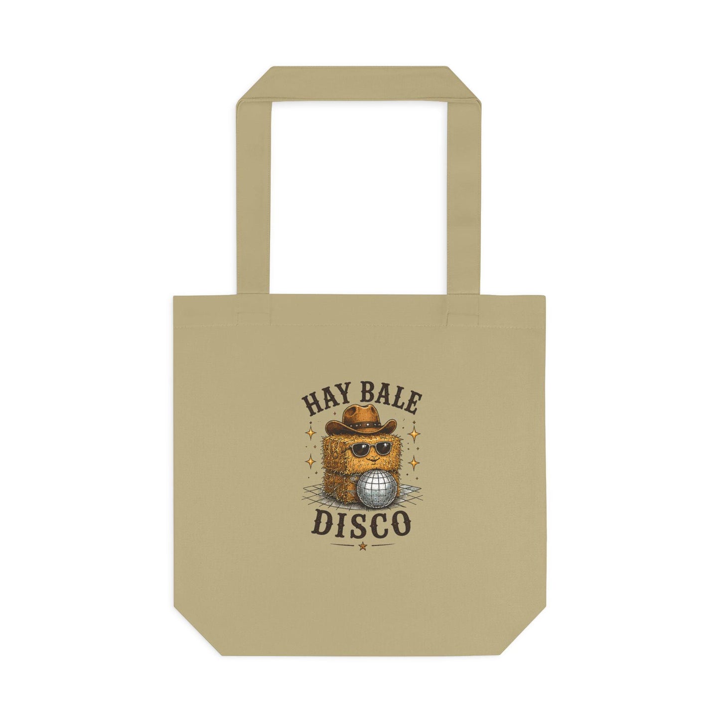Hay Bale Disco Tote Bag | Rustic Ranch Graphic Tote